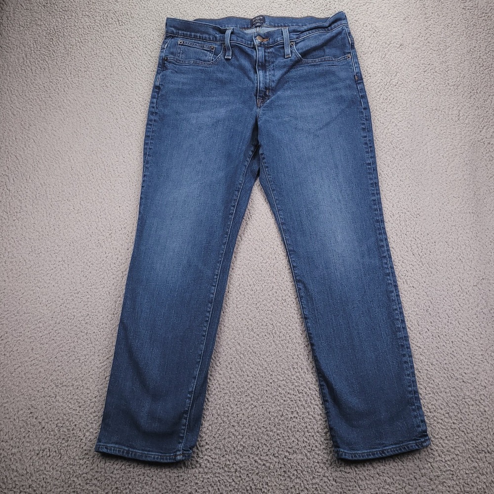 J CREW Factory Jeans Size 30 Slim Boyfriend Mid Rise River Blue Wash Denim
